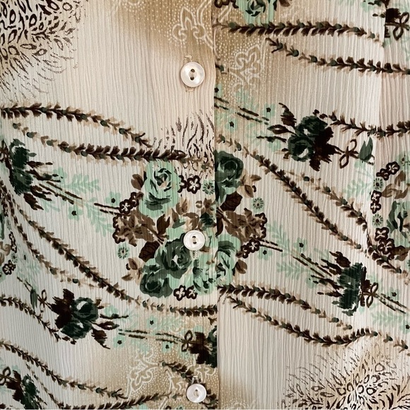 Carroll Reed Floral Button Down Maxi Skirt, Size M, Made in Canada - Picture 6 of 7